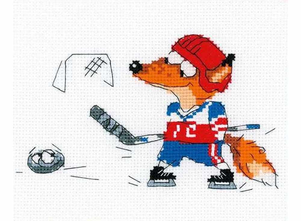 Вышивка с хоккеистом Вышивка с хоккеистом