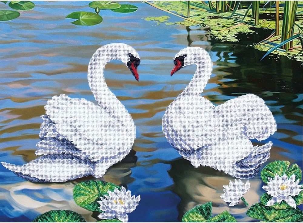 Мозаика лебеди. Лебеди на озере. Лебеди на пруду живопись. Вышивка лебеди. Картины из бисера.