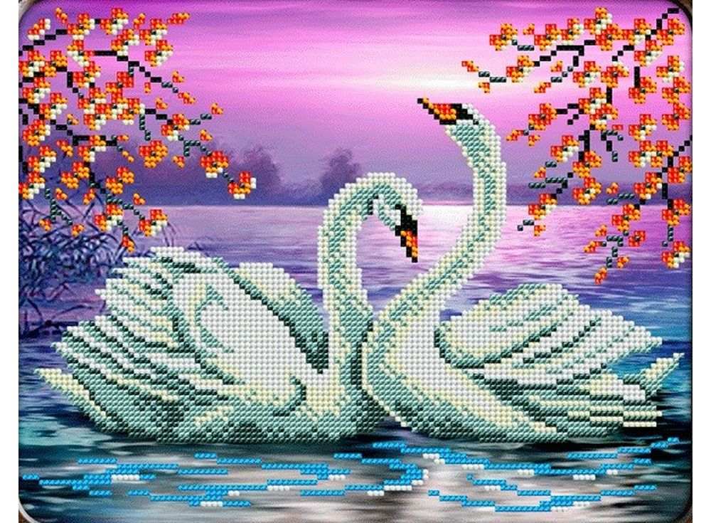 Мозаика лебеди