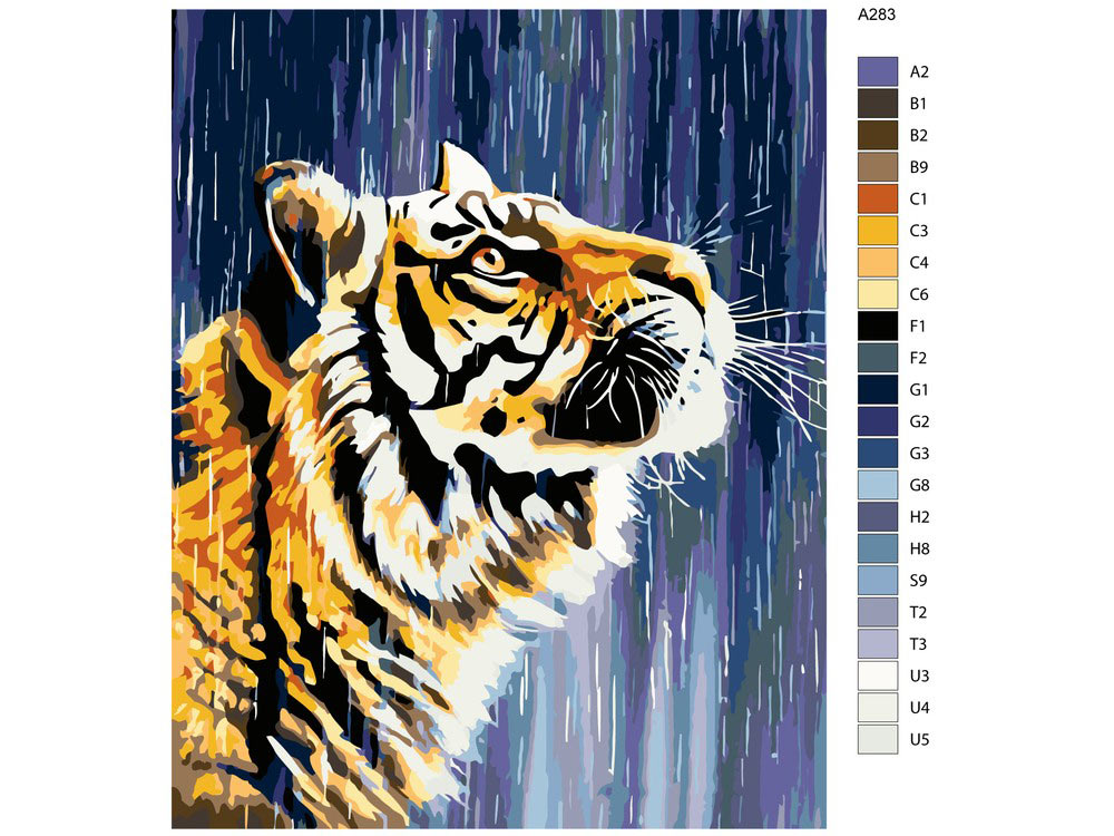 Картины по номерам тигр
