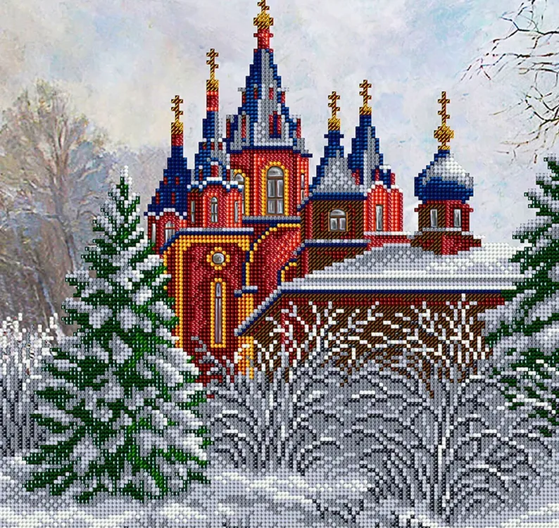 Набор для вышивания «Храм Державной иконы Божией Матери зимой» — картинка 2
