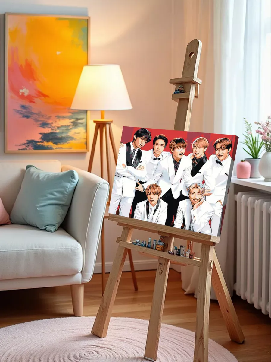 Картина по номерам «Корейская K-POP группа BTS 5» — картинка 9