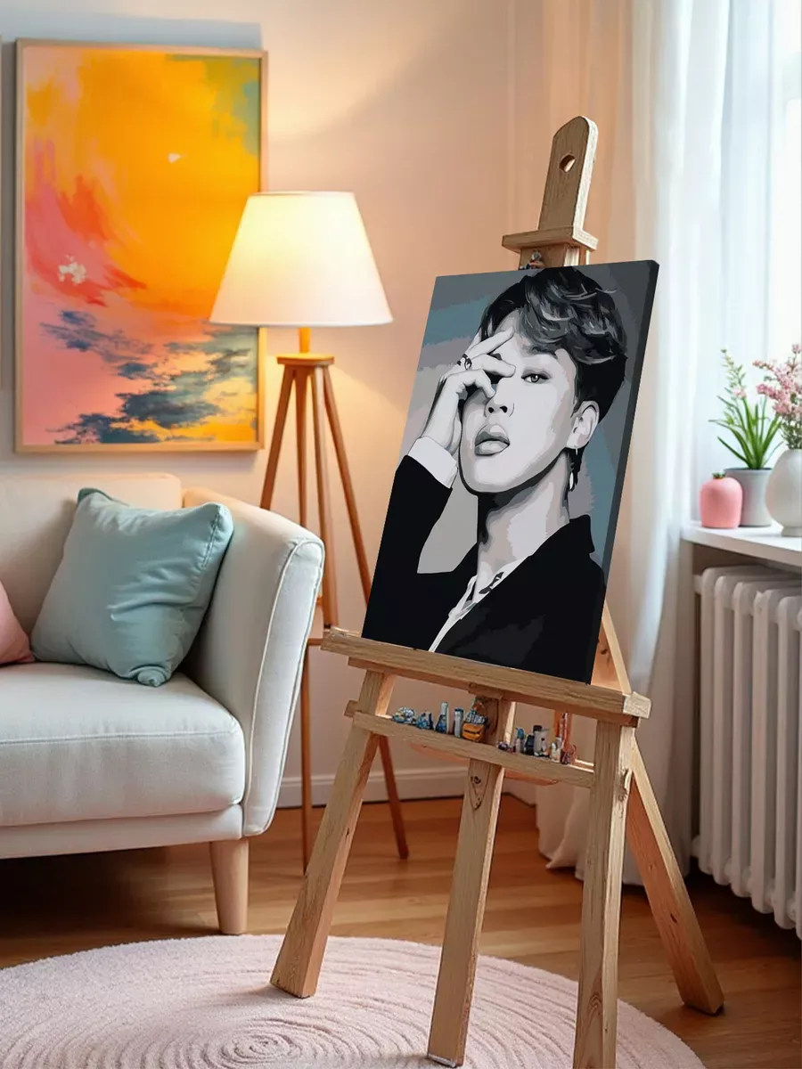 Картина по номерам «Корейская K-POP группа BTS Чимин 4» — картинка 9