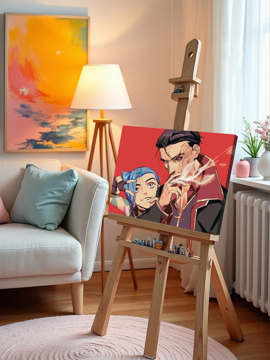 Картина по номерам «League of legends. Аркейн: Джинкс и Силко 2» — картинка 9