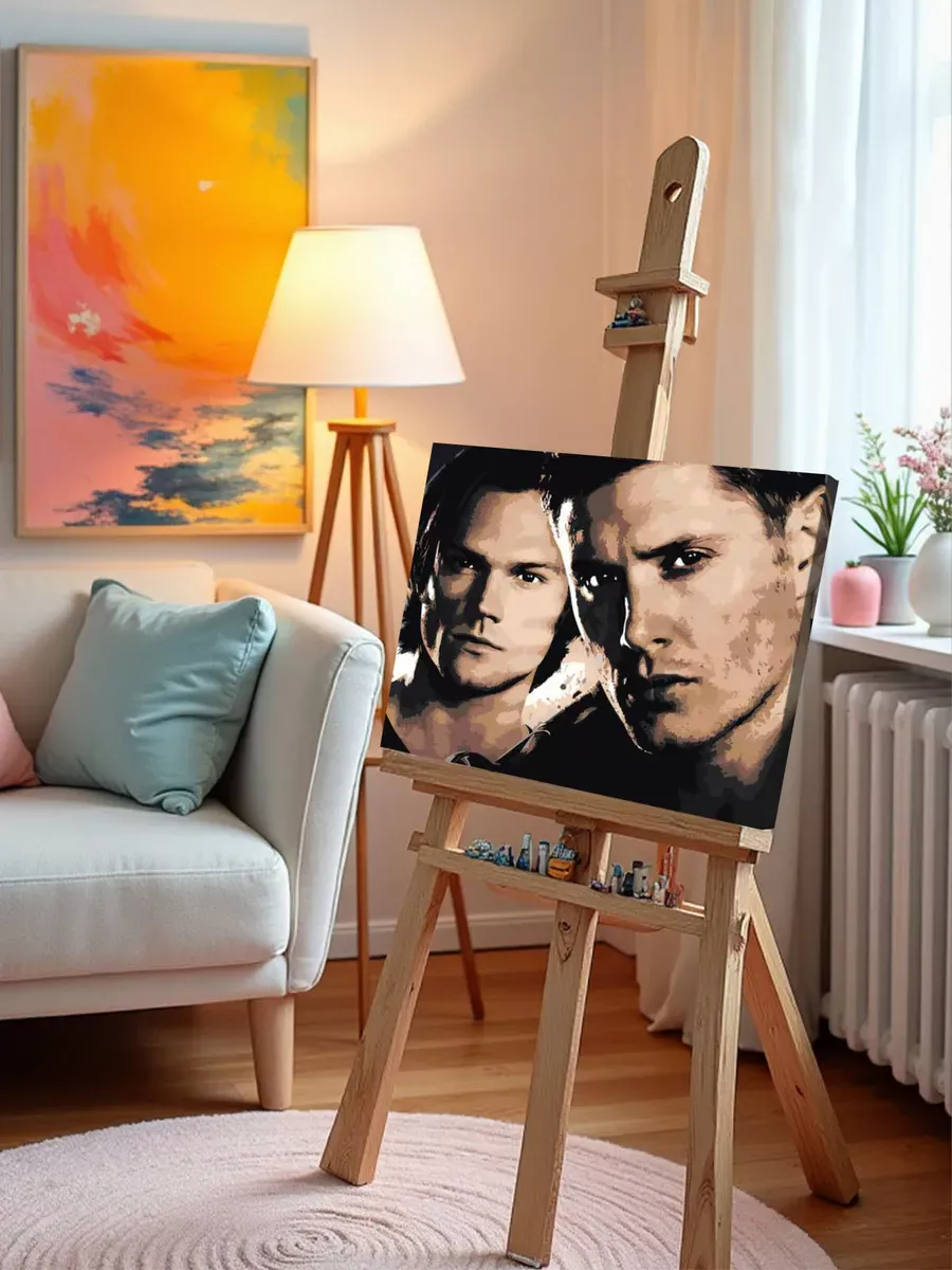 Картина по номерам «Сверхъестественное: Дин и Сэм Винчестеры 4» — картинка 10