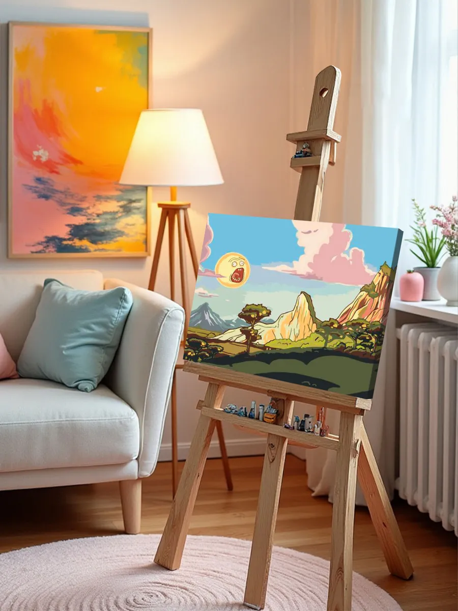 Картина по номерам «Рик и Морти: Восход Солнца» — картинка 9