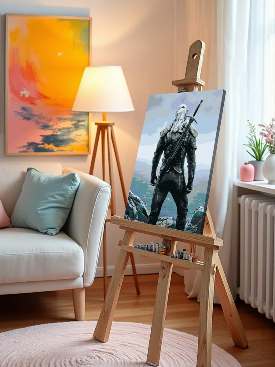 Картина по номерам «Ведьмак: Геральт из Ривии 3» — картинка 9