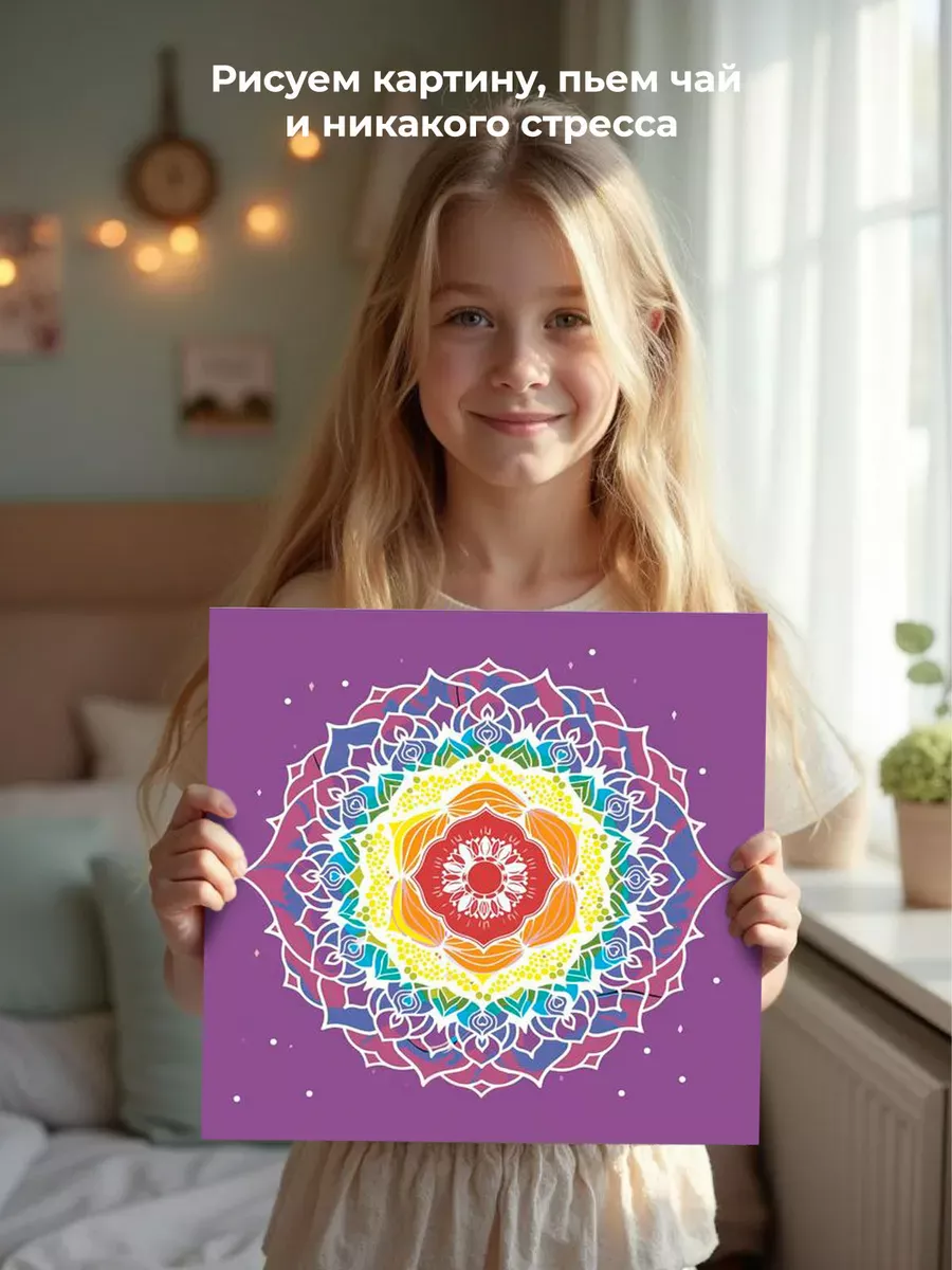 Картина по номерам «Мандала Семь чакр» — картинка 6