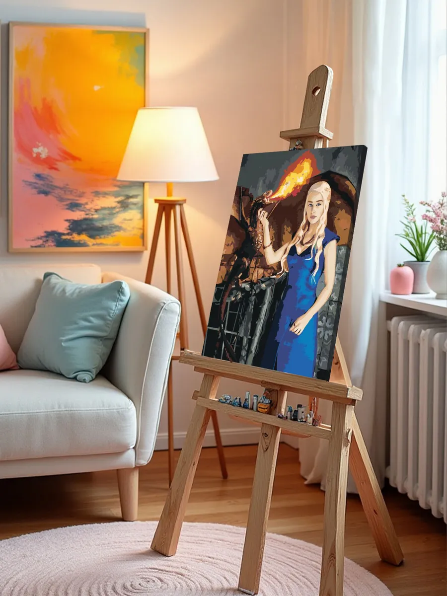 Картина по номерам «Игра престолов: Дейнерис Таргариен - Мать драконов 3» — картинка 10