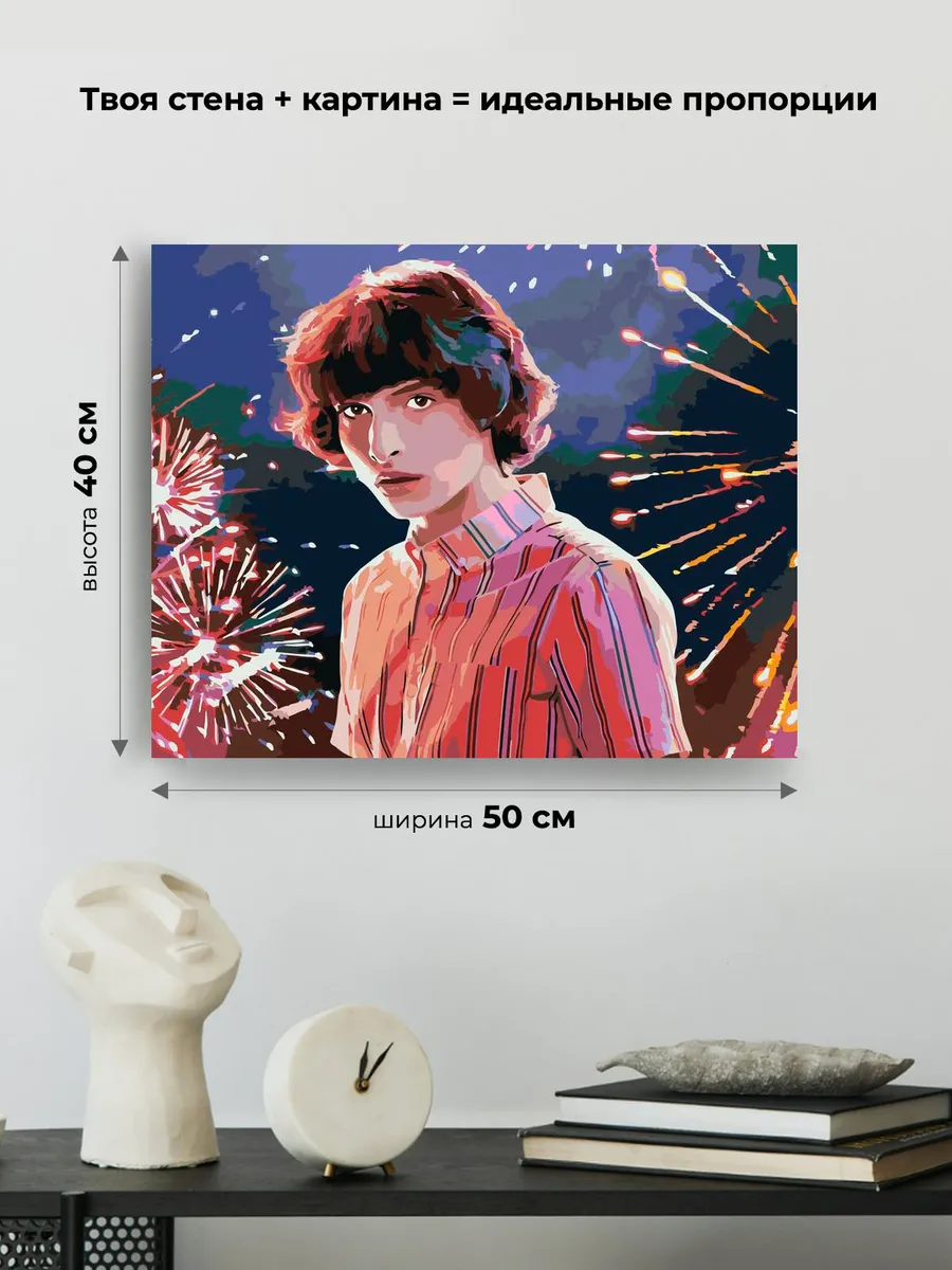 Картина по номерам «Очень странные дела: Майк Уилер - Финн Вулфхард» — картинка 3