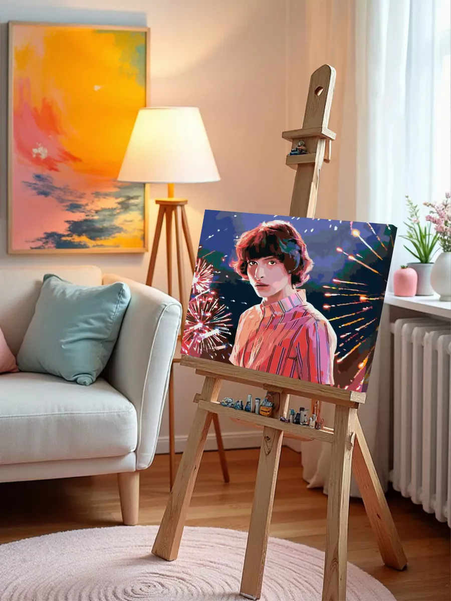 Картина по номерам «Очень странные дела: Майк Уилер - Финн Вулфхард» — картинка 9