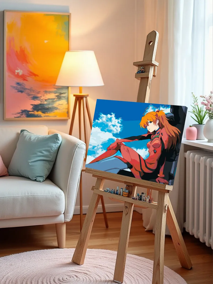 Картина по номерам «Evangelion Евангелион: Аска Лэнгли 2» — картинка 10