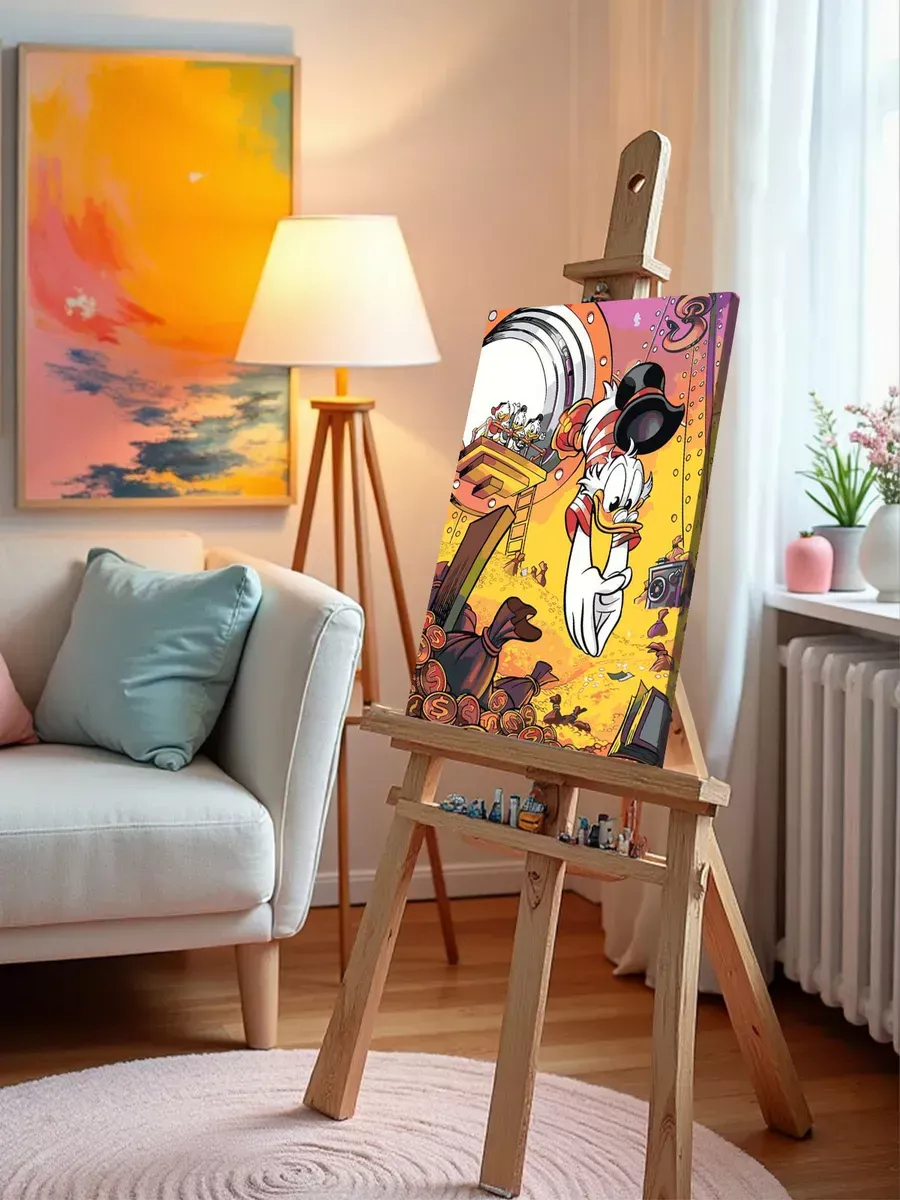 Картина по номерам «Скрудж МакДак купается в золоте» — картинка 9