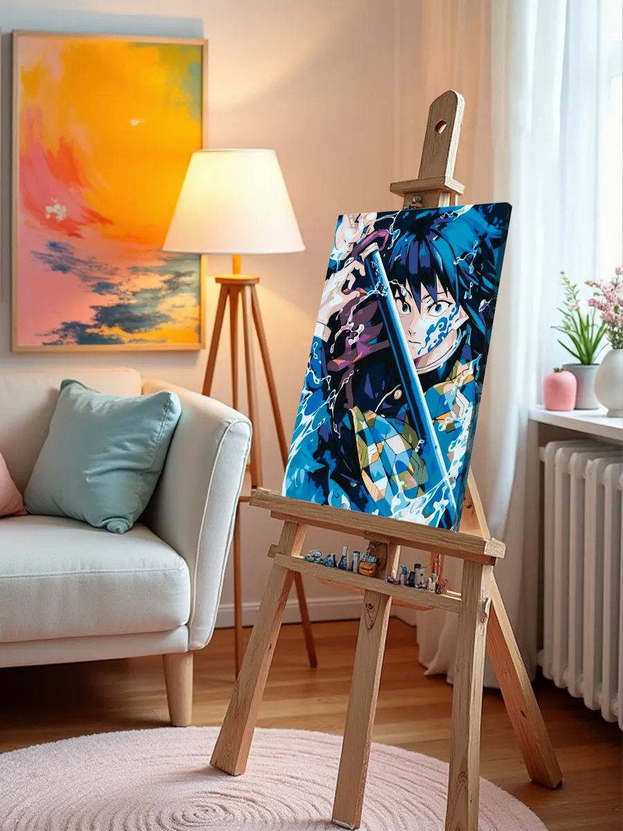 Картина по номерам «Клинок рассекающий демонов: Гию Томиока 2» — картинка 10