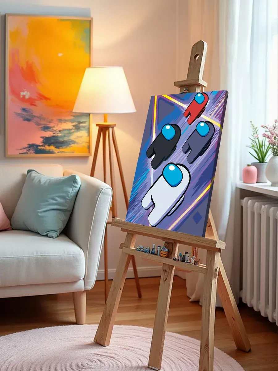 Картина по номерам «Among Us Амонг Ас: Арт с персонажами 5» — картинка 10