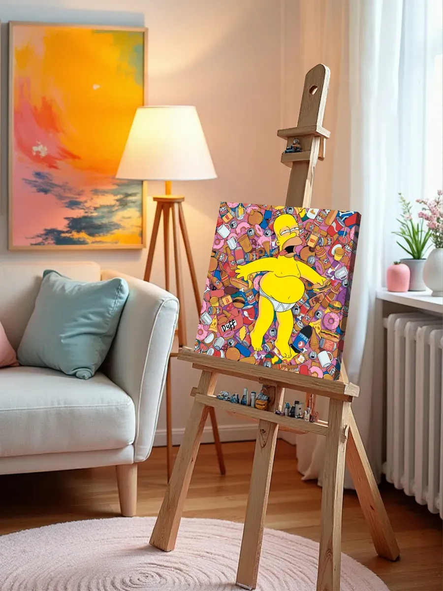 Картина по номерам «Simpsons Симпсоны: Гомер объелся» — картинка 10