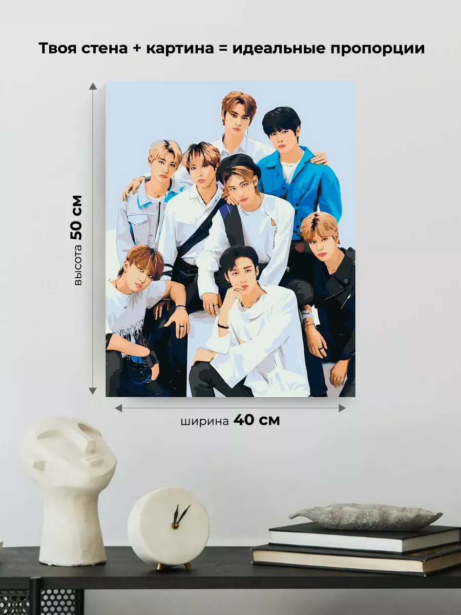 Картина по номерам «Stray Kids Стрей Кидс: Группа» — картинка 3