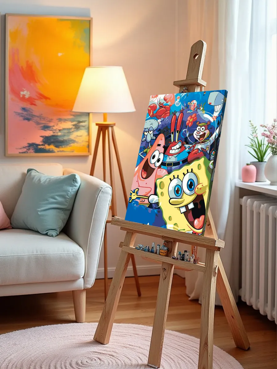 Картина по номерам «Губка Спанч Боб и друзья» — картинка 9
