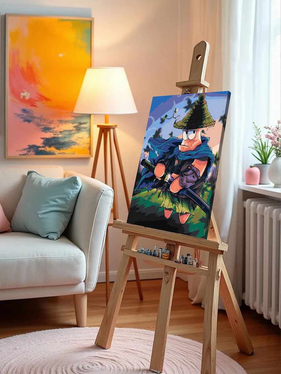 Картина по номерам «Губка Спанч Боб: Патрик самурай» — картинка 9