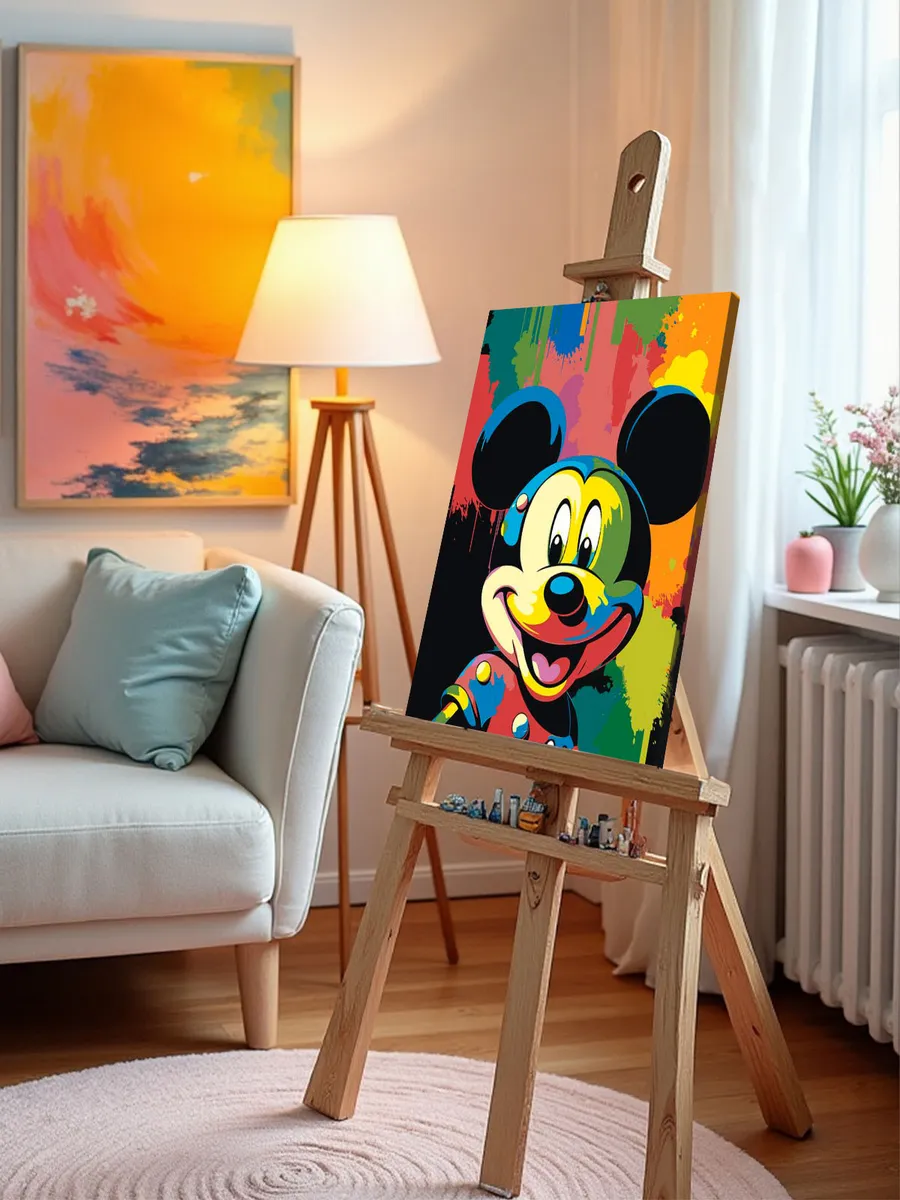 Картина по номерам «Герои Дисней: Красочный Микки Маус» — картинка 9