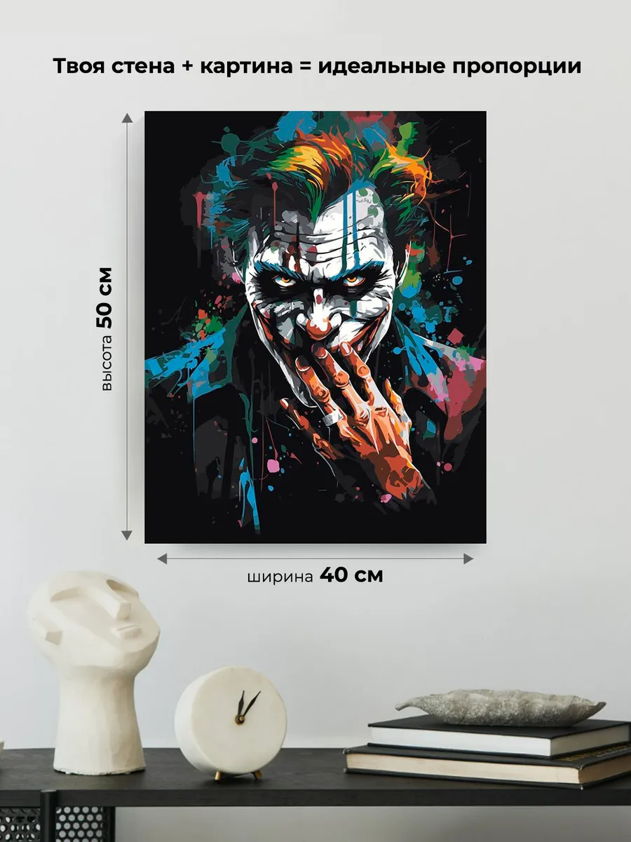 Картина по номерам «Джокер Joker: Злобный взгляд» — картинка 3