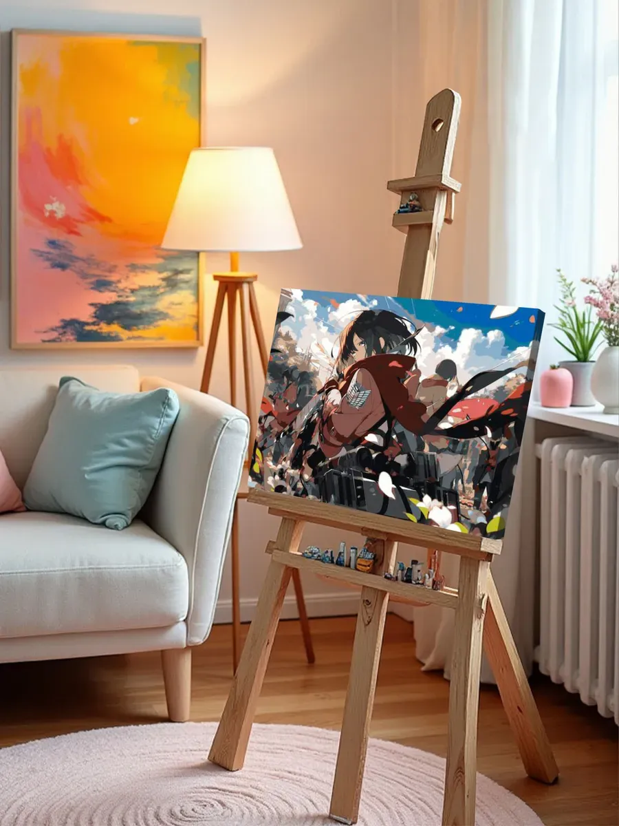 Картина по номерам «Аниме Атака Титанов: Микаса Аккерман 2» — картинка 10