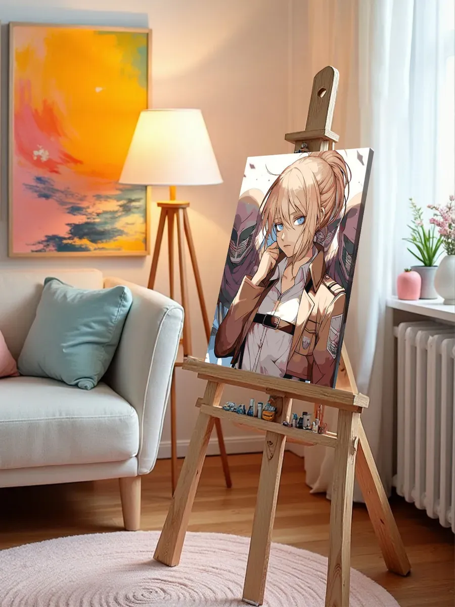 Картина по номерам «Аниме Атака Титанов: Энни Леонхарт» — картинка 10