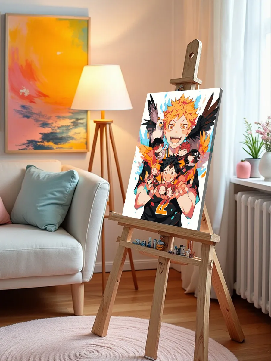 Картина по номерам «Аниме Волейбол Haikyu: Шоё Хината с крыльями» — картинка 10