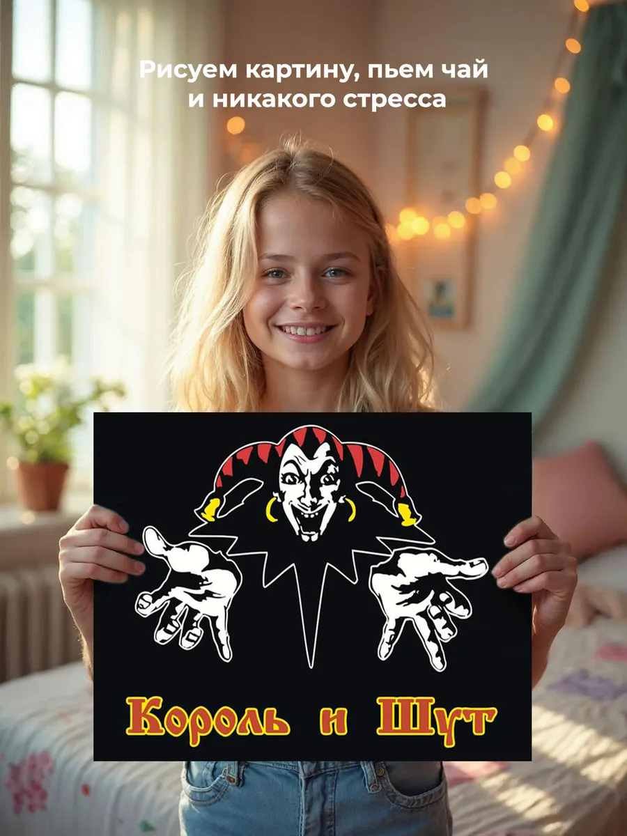 Картина по номерам «КиШ Король и Шут: Логотип» — картинка 6