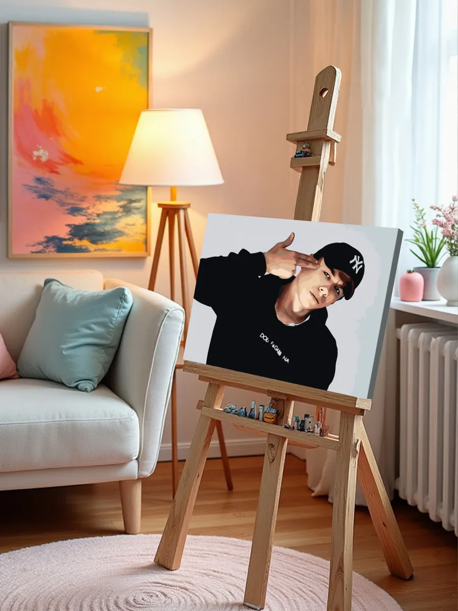 Картина по номерам «Рэпер Макан MACAN 1» — картинка 10