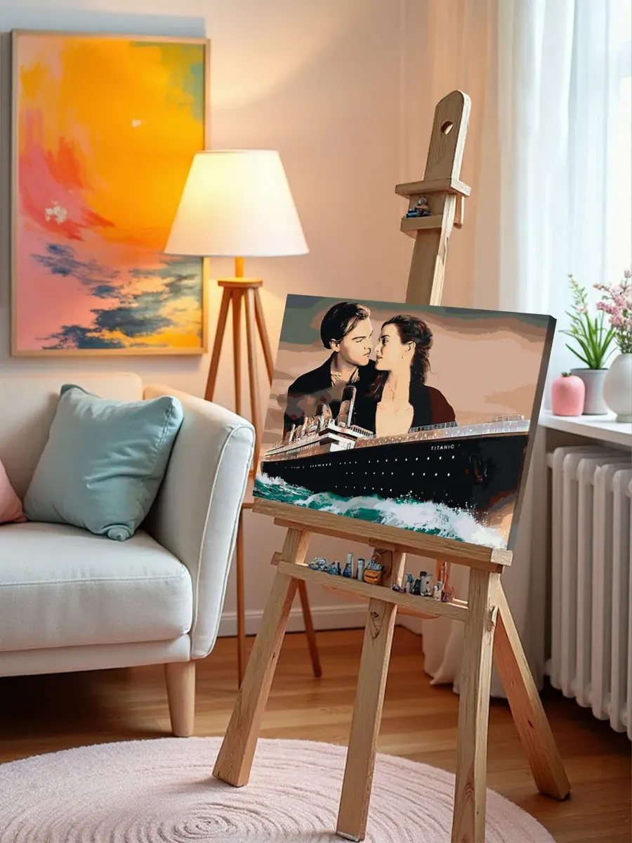 Картина по номерам «Титаник: Джек и Роза с кораблем» — картинка 10