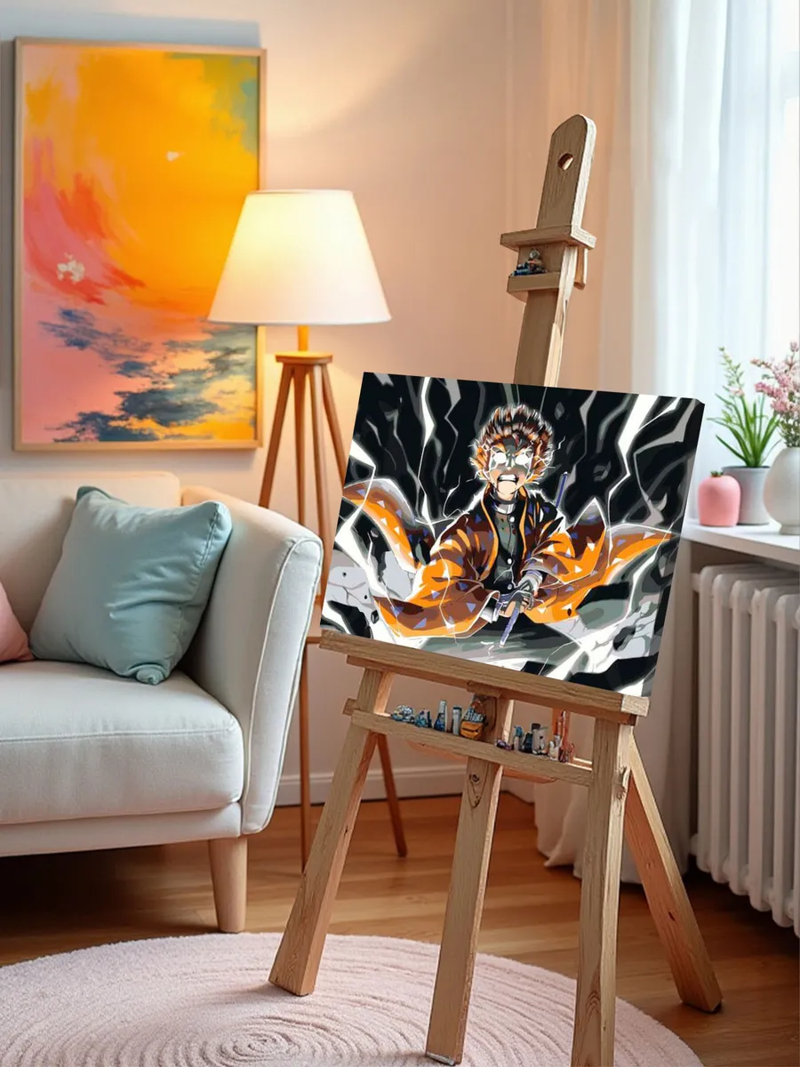 Картина по номерам «Клинок рассекающий демонов: Зеницу Агацума Арт 4» — картинка 9