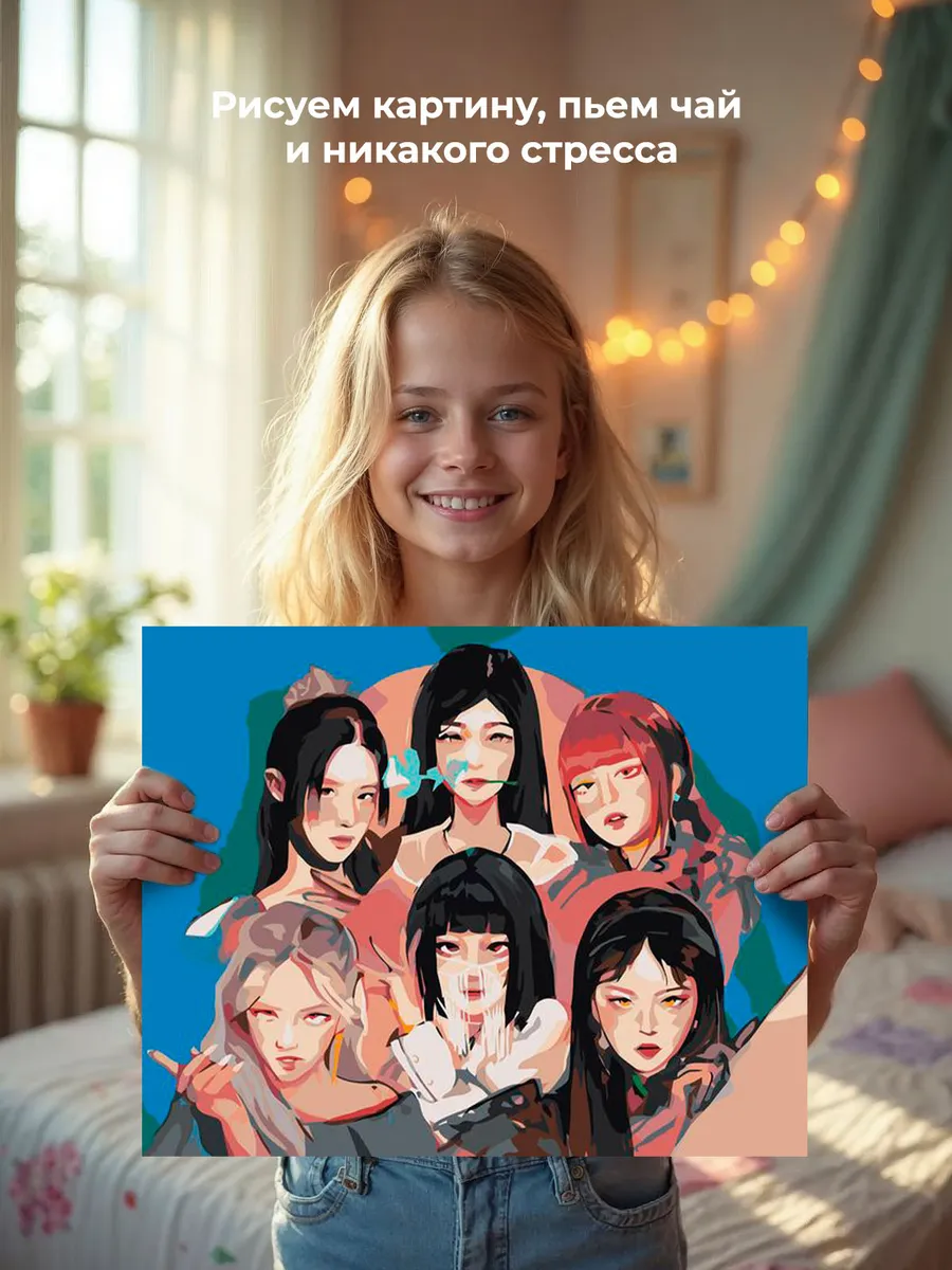 Картина по номерам «K-POP группа (G)I-dle Джи Айдл: Аниме арт 3» — картинка 7