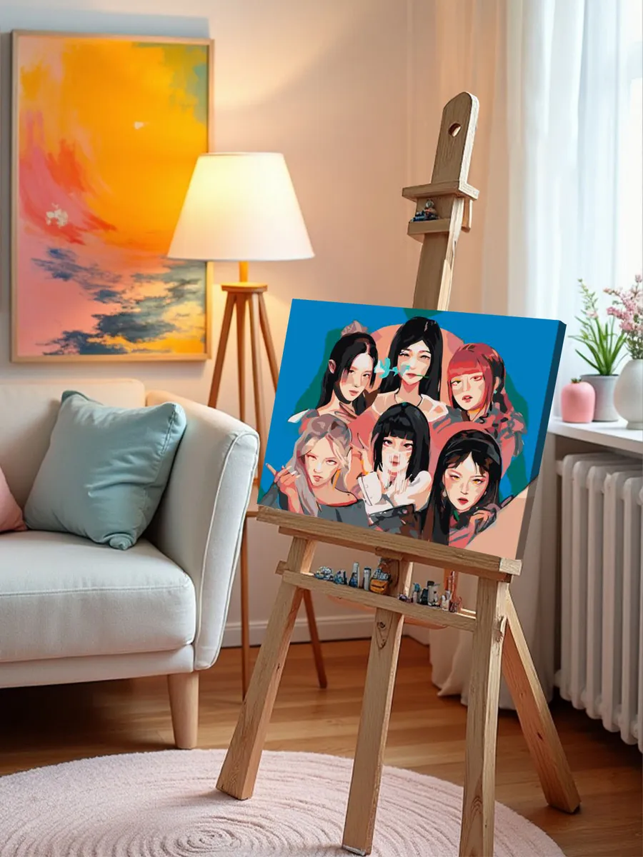 Картина по номерам «K-POP группа (G)I-dle Джи Айдл: Аниме арт 3» — картинка 10