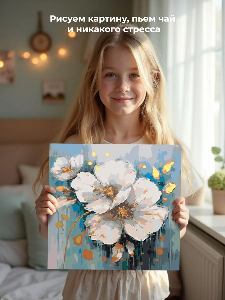 Картина по номерам «Цветы: Нежная композиция» — картинка 7