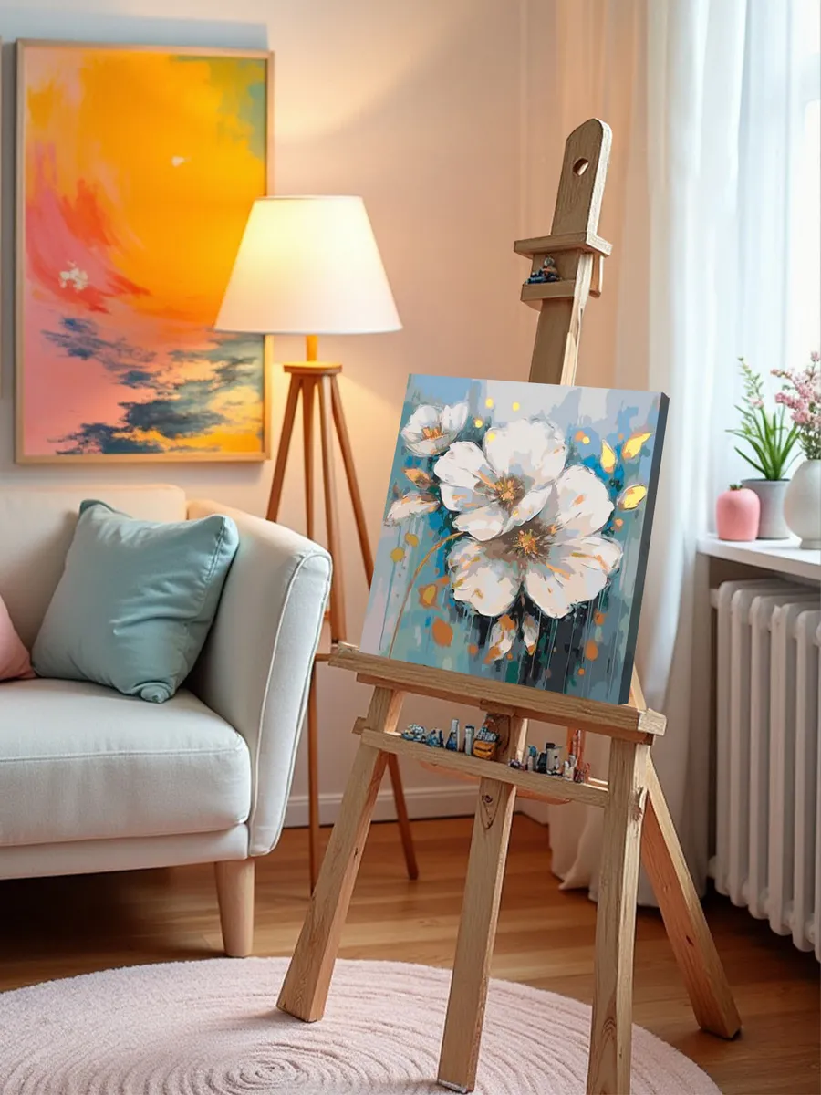 Картина по номерам «Цветы: Нежная композиция» — картинка 10