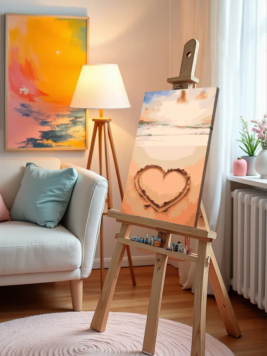 Картина по номерам «Море: Сердце на пляже» — картинка 10