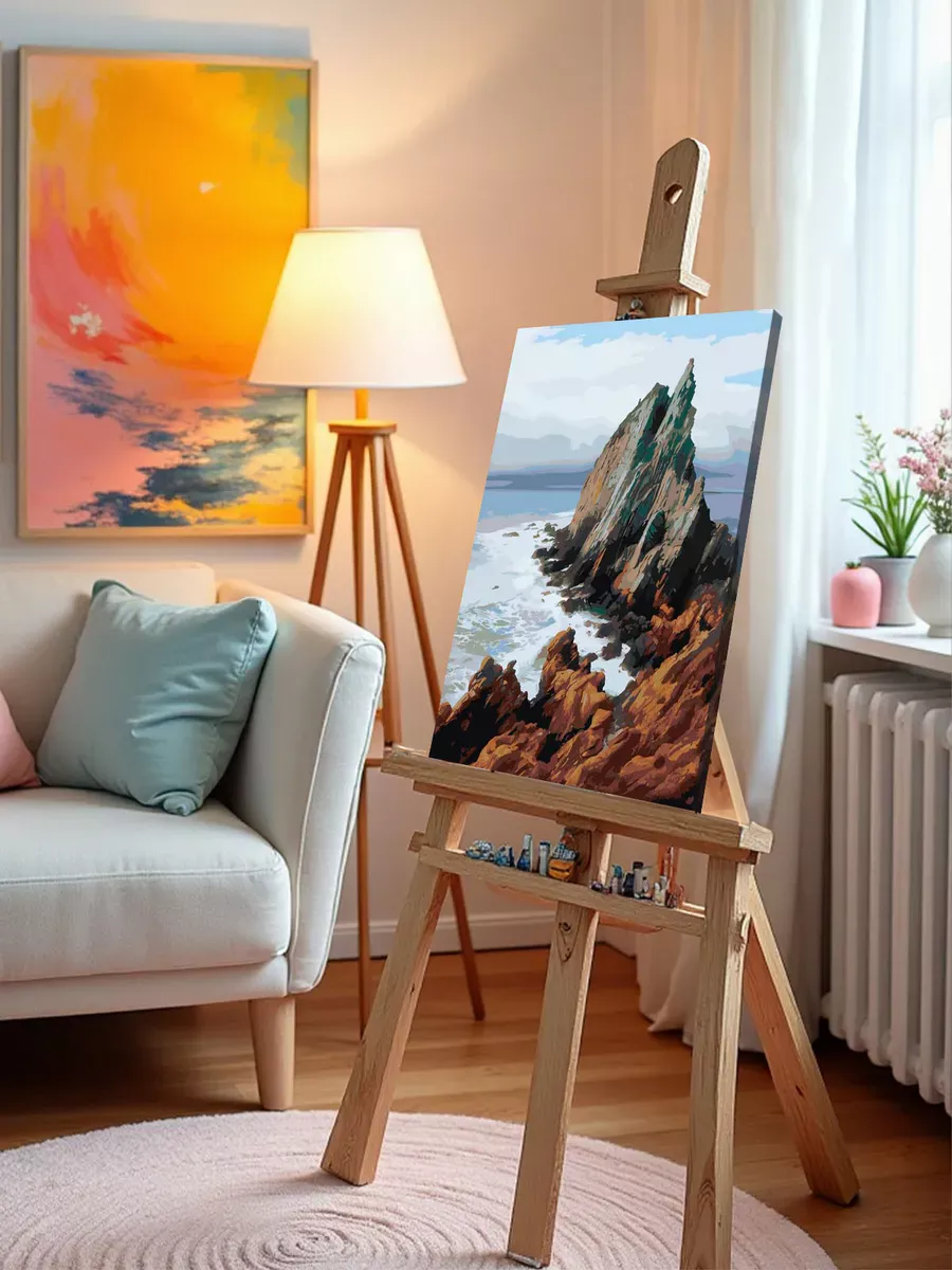 Картина по номерам «Море: Скалистый берег 2» — картинка 9