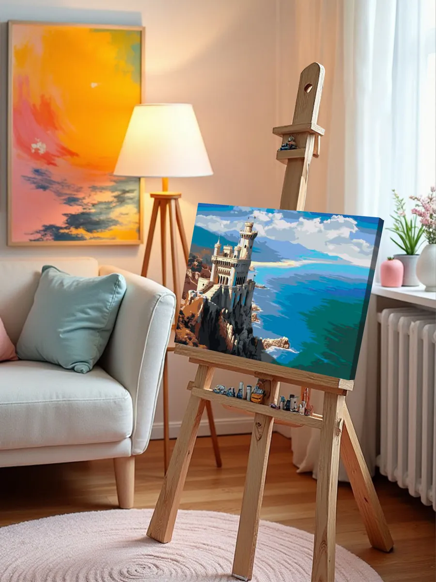 Картина по номерам «Море: Замок на скалистом берегу» — картинка 10