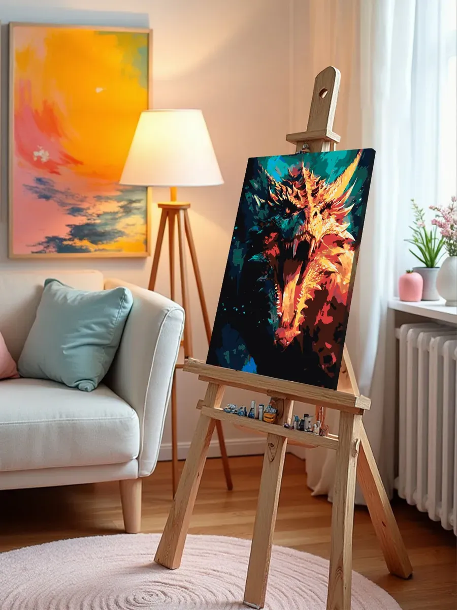 Картина по номерам «Грозный дракон» — картинка 10