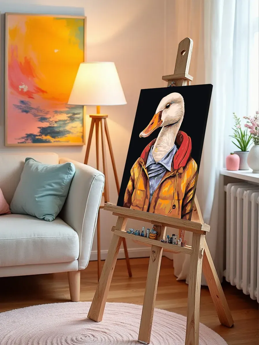 Картина по номерам «Гусь холода не боюсь» — картинка 10