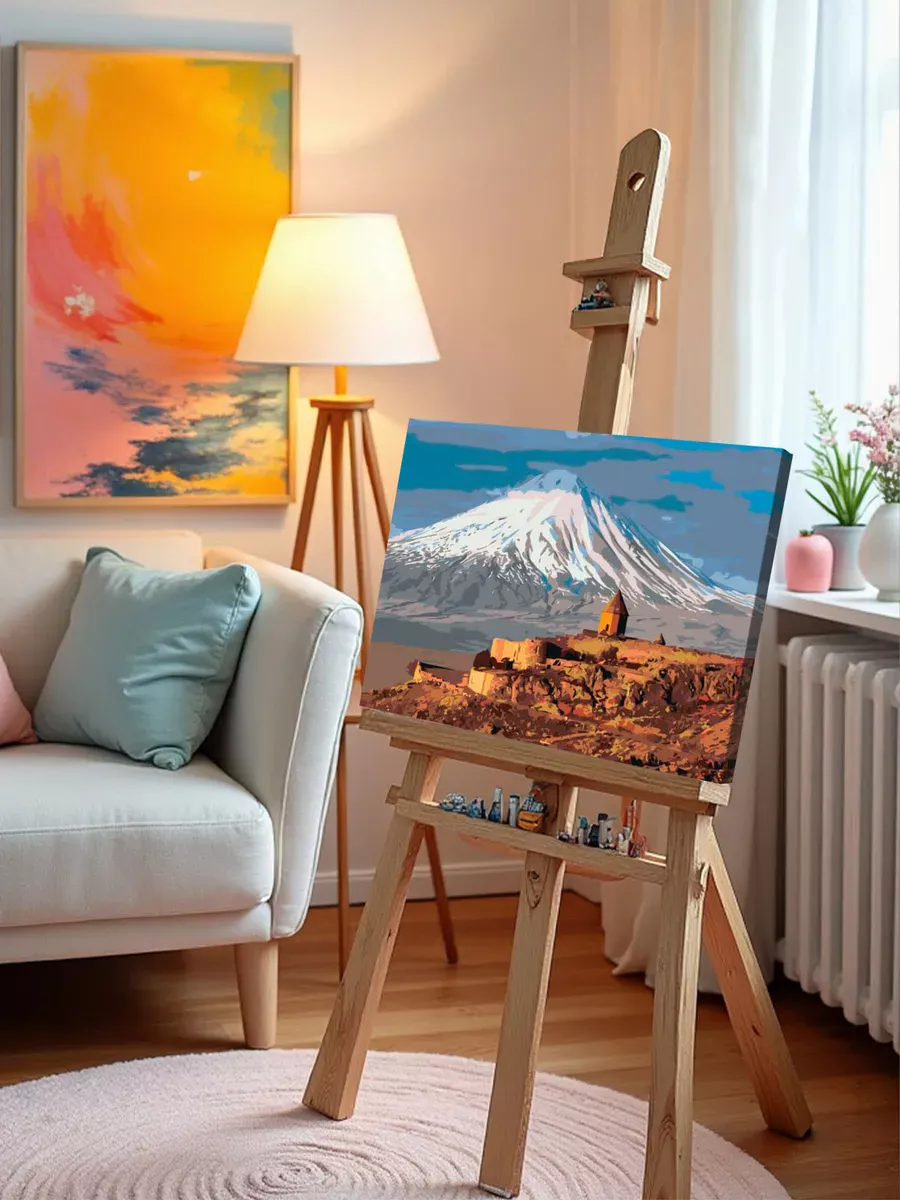 Картина по номерам «Армения: монастырь Хор Вирап и вид на Арарат» — картинка 10