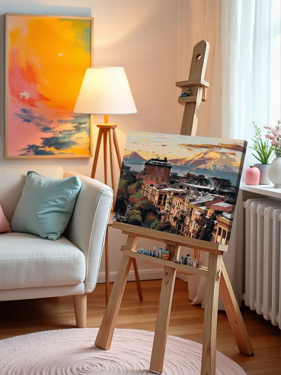 Картина по номерам «Армения: улицы Еревана, вид на гору Арарат» — картинка 9