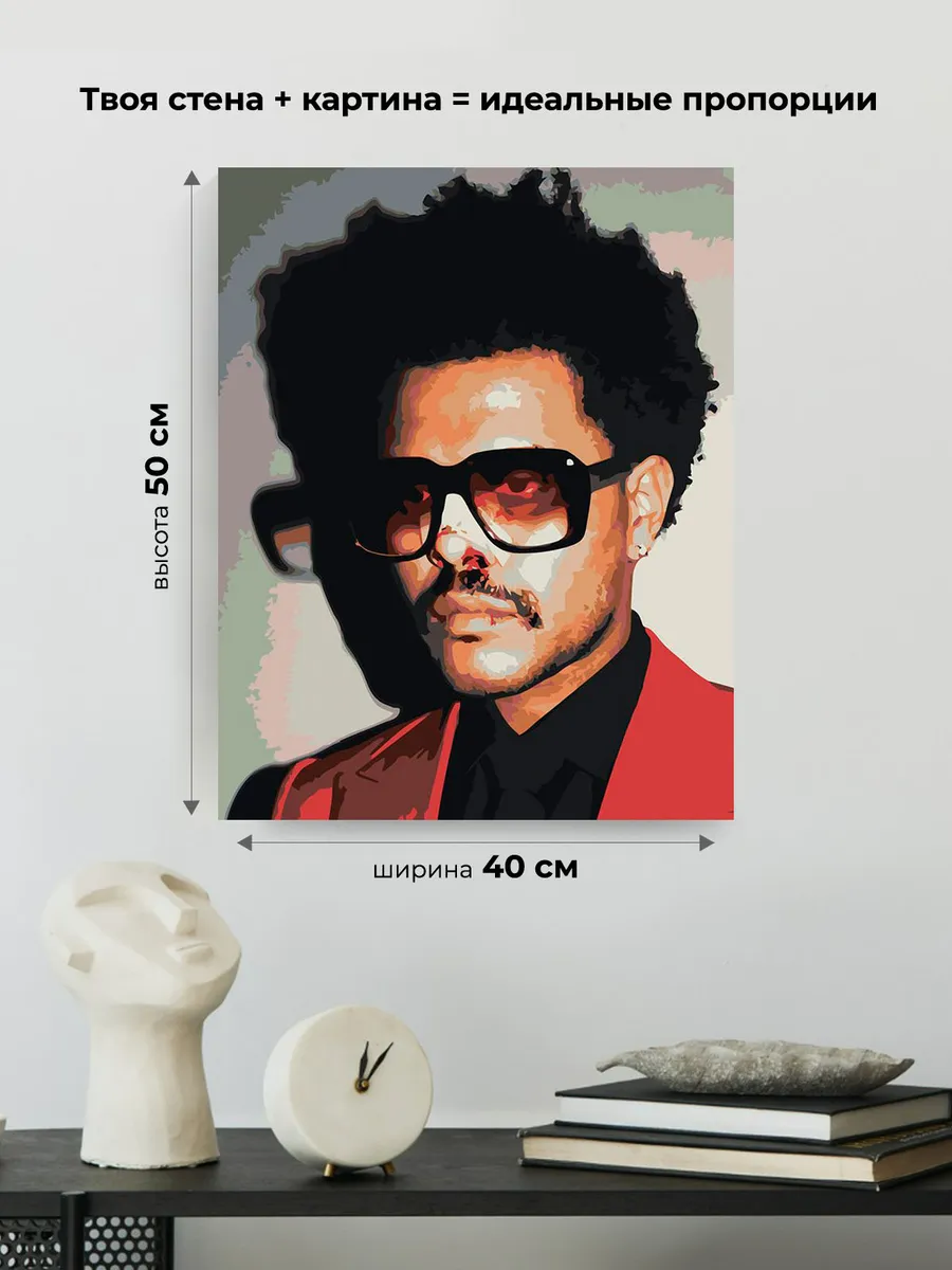 Картина по номерам «Музыкант The Weeknd Викенд 13» — картинка 3