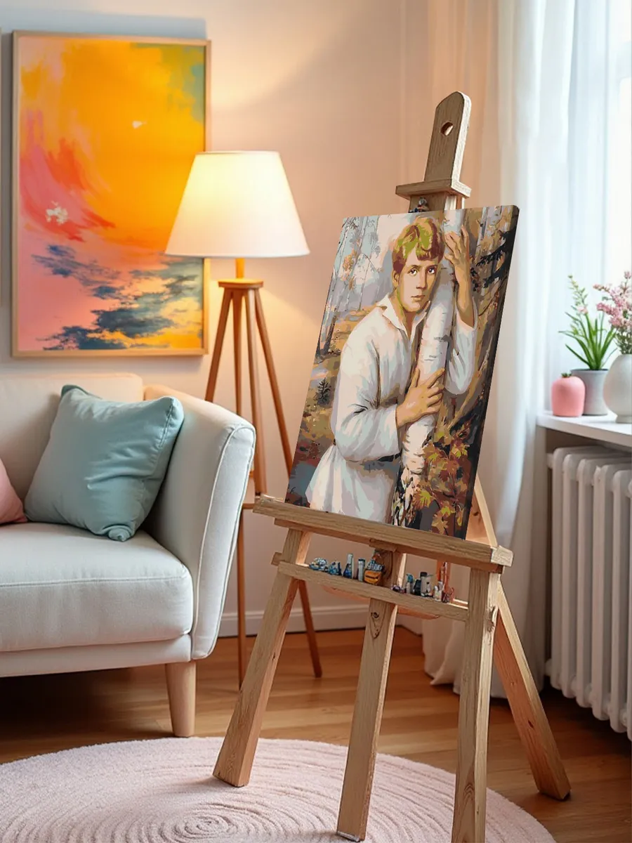 Картина по номерам «Поэт Сергей Есенин обнимает березку» — картинка 10