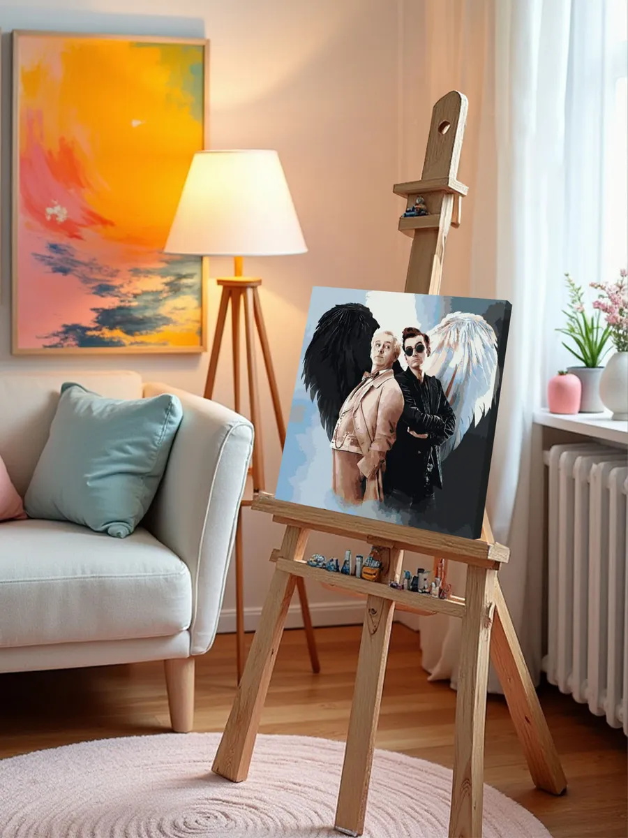 Картина по номерам «Благие знамения: Азирафель и Кроули 6» — картинка 10