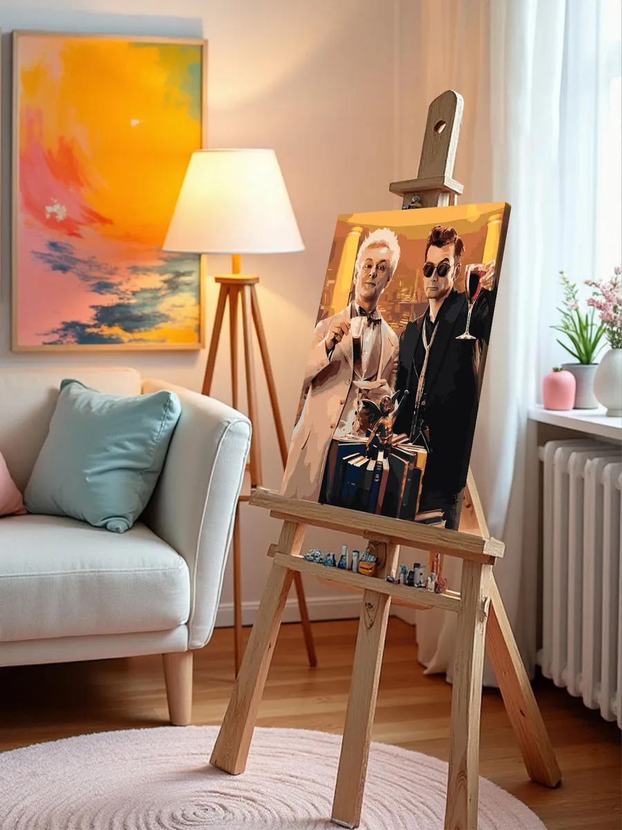 Картина по номерам «Благие знамения: Азирафель и Кроули 8» — картинка 10