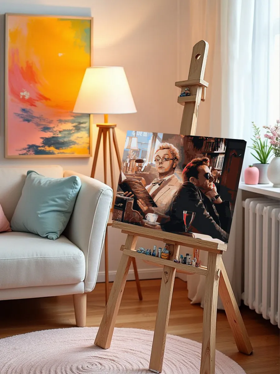 Картина по номерам «Благие знамения: Азирафель и Кроули 9» — картинка 10