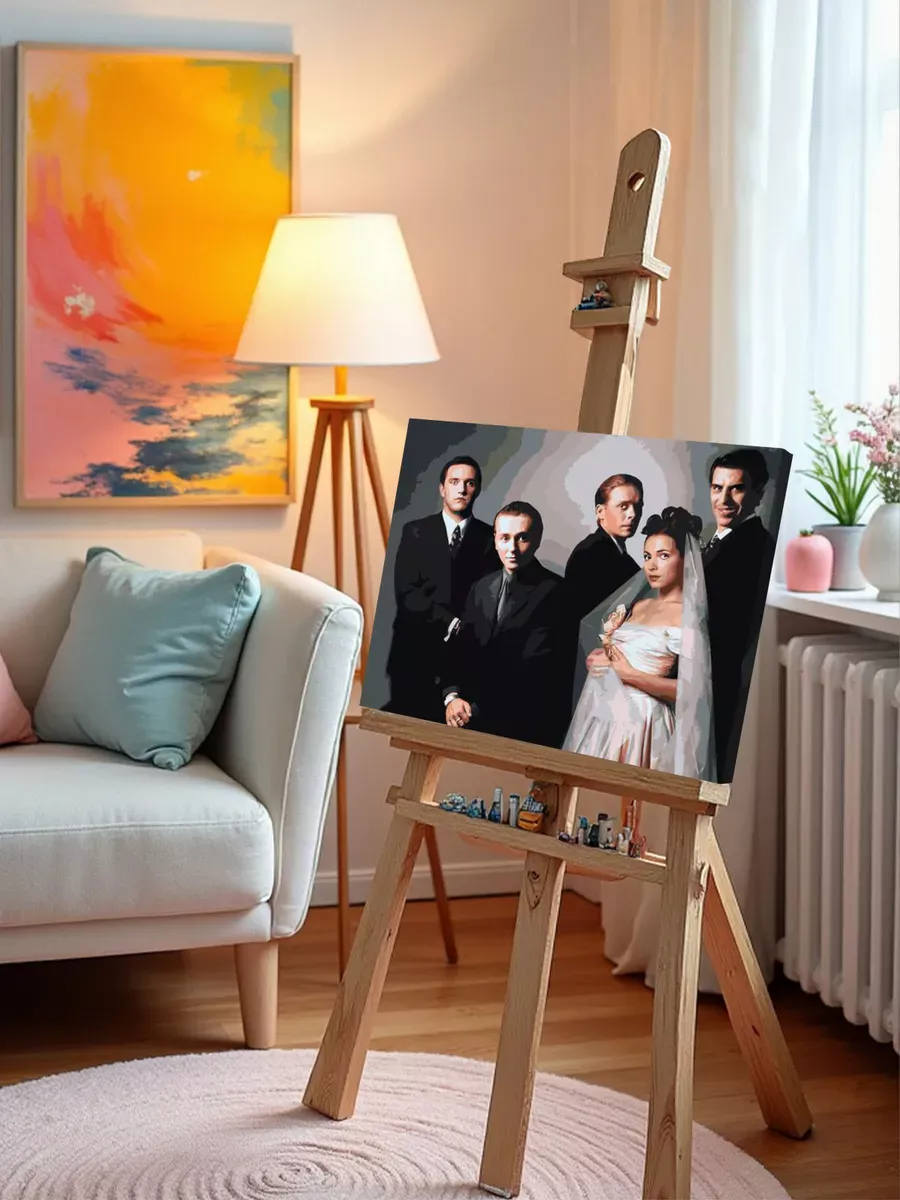 Картина по номерам «Бригада: Белый, Кос, Пчёла, Фил и Сурикова» — картинка 10