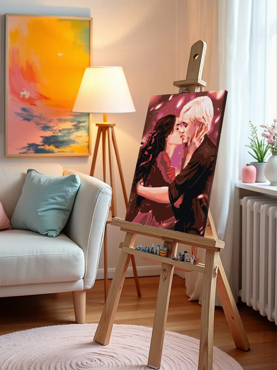 Картина по номерам «Гарри Поттер: Драмиона - Драко Малфой и Гермиона» — картинка 9